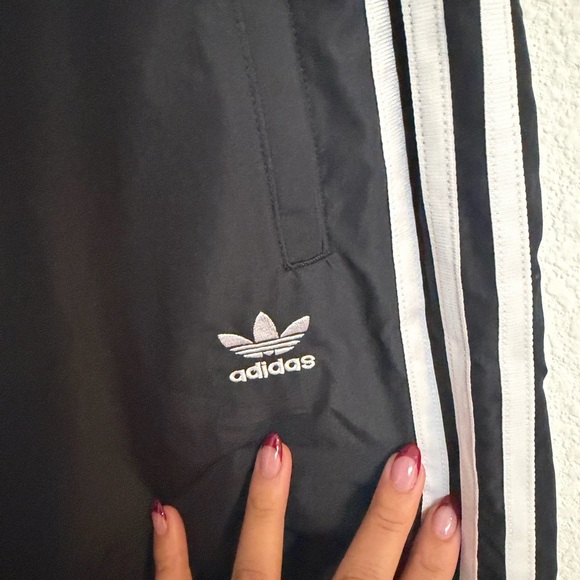 Adidas Women's Black Wide-Leg Track Pants - Picture 4 of 5